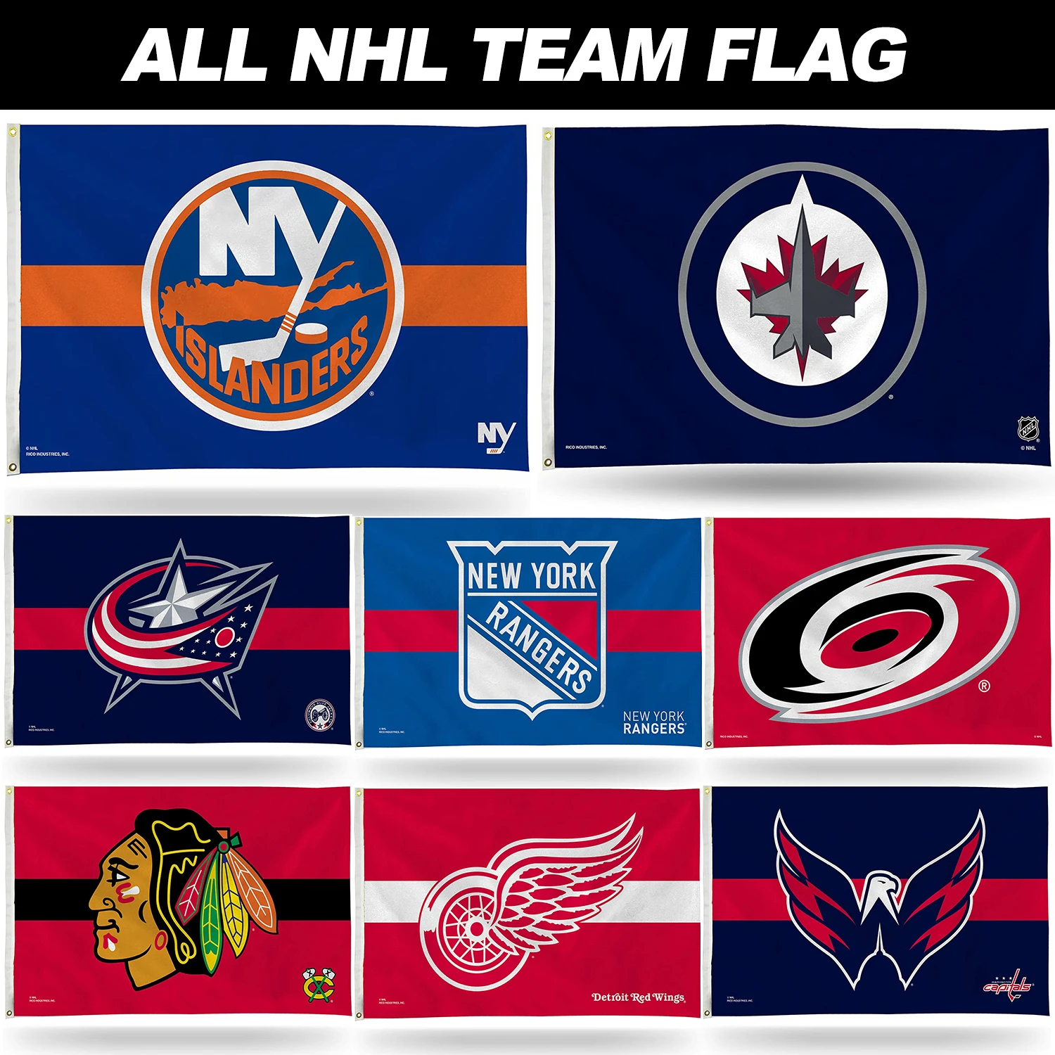 NHL Promotional Product Hot Sale Chicago Blackhawks flags 3x5ft 100%Polyester hockey custom Chicago Blackhawks flags