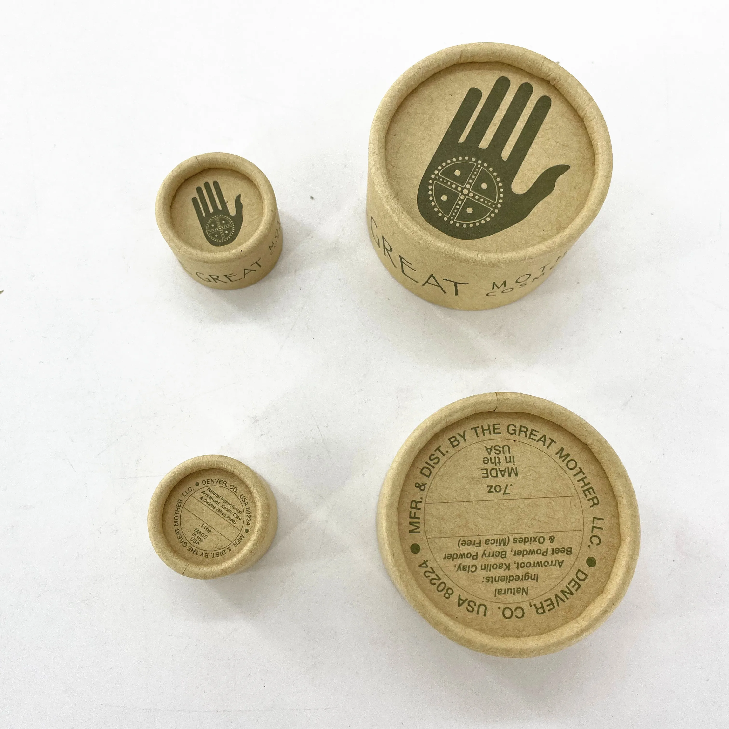 Eco Friendly Cardboard Box Kraft Paper Spice Salt Shaker Tube With Sifter For Loose Powder Packaging