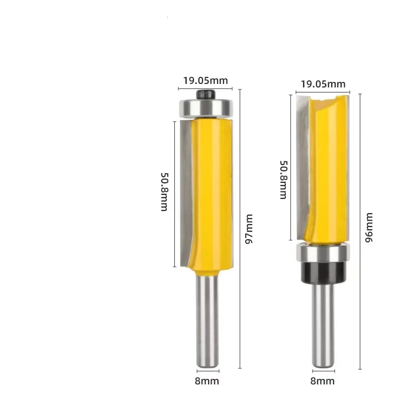 L-N221 LISCA 8mm Flush Trim Pattern Router Bit Top & Bottom Bearing Bits Milling Cutter for Wood Woodworking Cutters