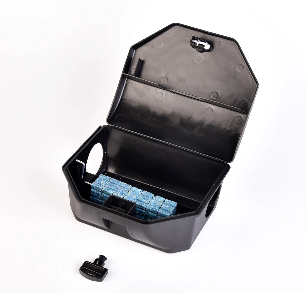 Multi-functional Pest Rodent Control Plastic Box Lockable Rat Mice Mouse Trap Bait Station With Space for Spring Trap And Bait