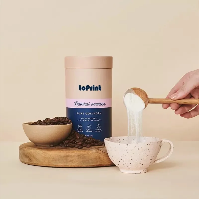 Recycled Milk Tea Powder Paper Tube Packaging Custom Tinplate Tins Aluminium Foil Spice Powder Jar Food Grade Cylinder Box