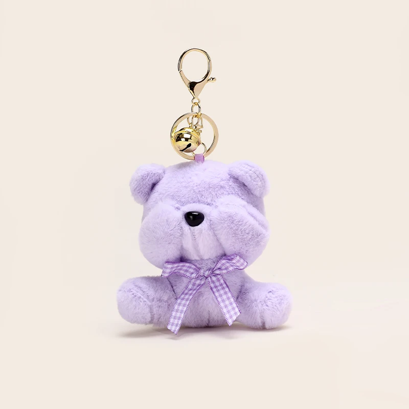 Cheap PendantShy Teddy Bear Cute Plushie Figure Keychain Plush Key Rings Toy