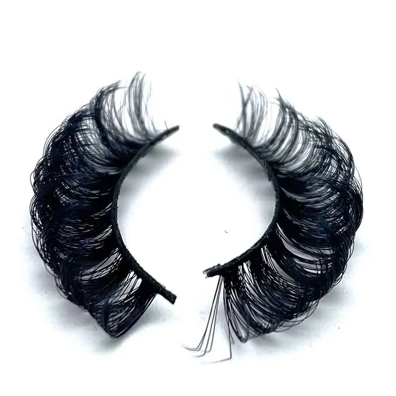 Yiwu Qiaoti Premium Full Strip Lashes Natural Handmade Russian 3D Faux Mink Lashes Wholesale D Curl Faux Mink Eye Lashes