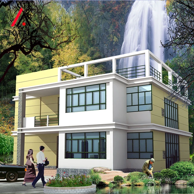 prefab duplex house modern light gauge steel structure villa prefab house for canada