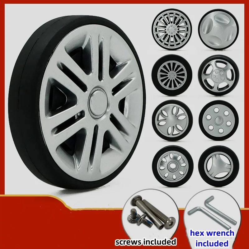 Hot selling Luggage trolley suitcase travel suitcase universal wheel replacement wheel rubber caster rim repair accessories