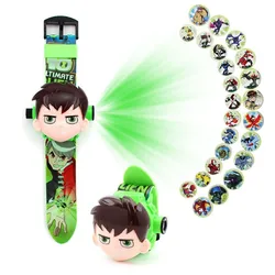 Custom Christmas gifts children cartoon digital wrist watch for kids lights up music spiderman paw glowing 3d toy watch