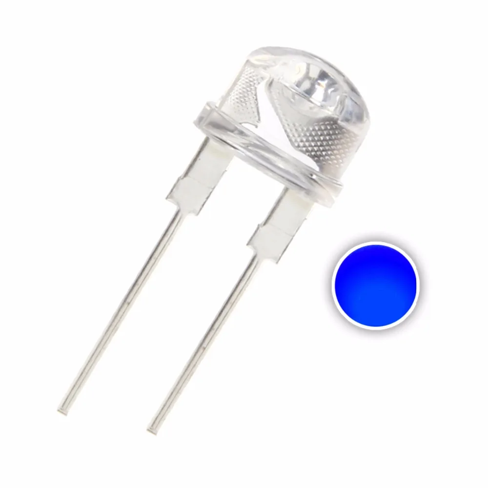 Transparent 8 mm Clear Lens Light Emitting Diode 0.5w 8mm Straw Hat White LED Diode