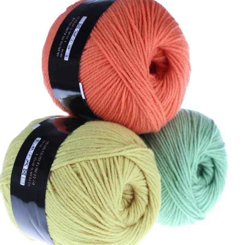 pakistan 50 acrylic wholesale pure dyed combed crochet knitting 3 ply milk cotton blended yarn turkey for t-shirt