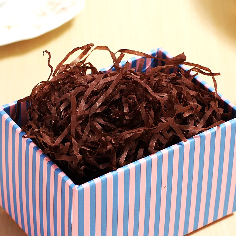Candy box customized color shredded paper silk gift box filled with shredded paper,paper filler