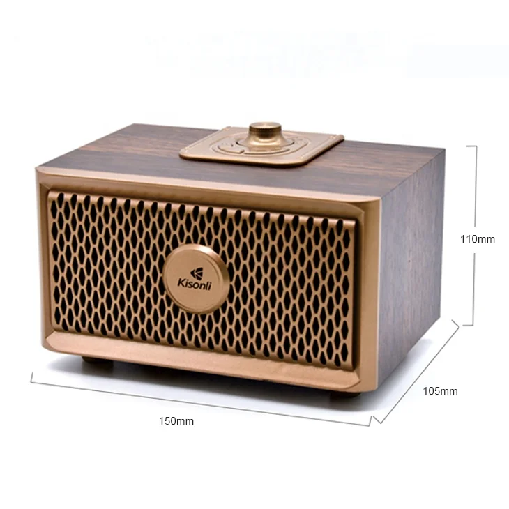 wholesale Speaker  OEM Customized mini wireless blue tooth sub1 powered bass module wooden speaker