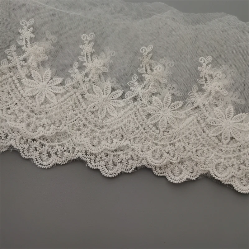 Hot Sale High Quality Water Soluble Lace embroidery mesh lace Trim Lace For Lingerie