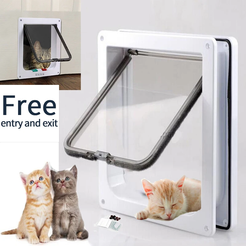 HongQiang HQP-JJ108 Lockable Intelligent Microchip Home Other Pet Products Interior Pet Cat Door
