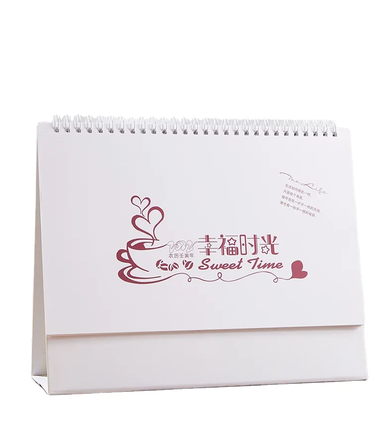 New Products 2022 Wood Table Wooden Generic Printing Advent Pad Mini Circle Stand Ring Inspiration Eco Friendly Desk Calendar