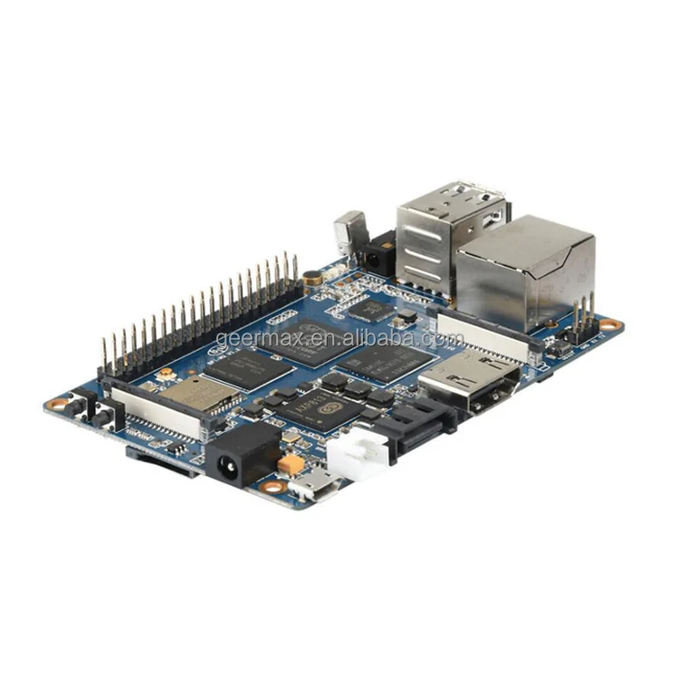 Banana Pi BPI-M3 2G RAM 8G eMMC 8 Core Single Board Computer Gigabit Ethernet USB GPIO Banana Pi M3 2GB LPDDR3 8GB Flash Memory