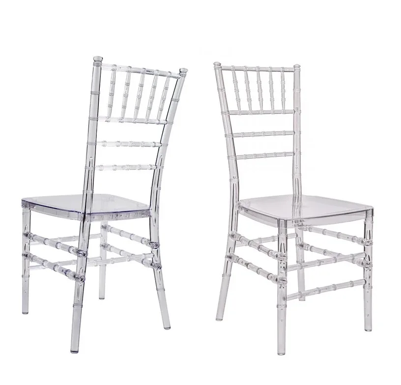 Hot Sale Stackable Transparent Resin Acrylic Wedding Events Chiavari Chair