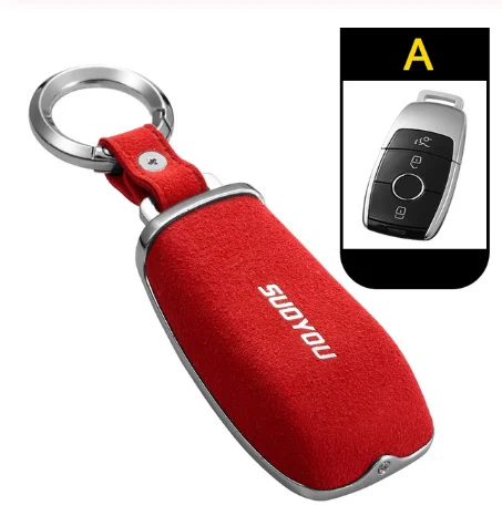 Car Key Cover Case for Mercedes Benz 2017 E Class W213 2018 S class new SLC SLK Class E E200 E260 E300 E320 new Suede Leather