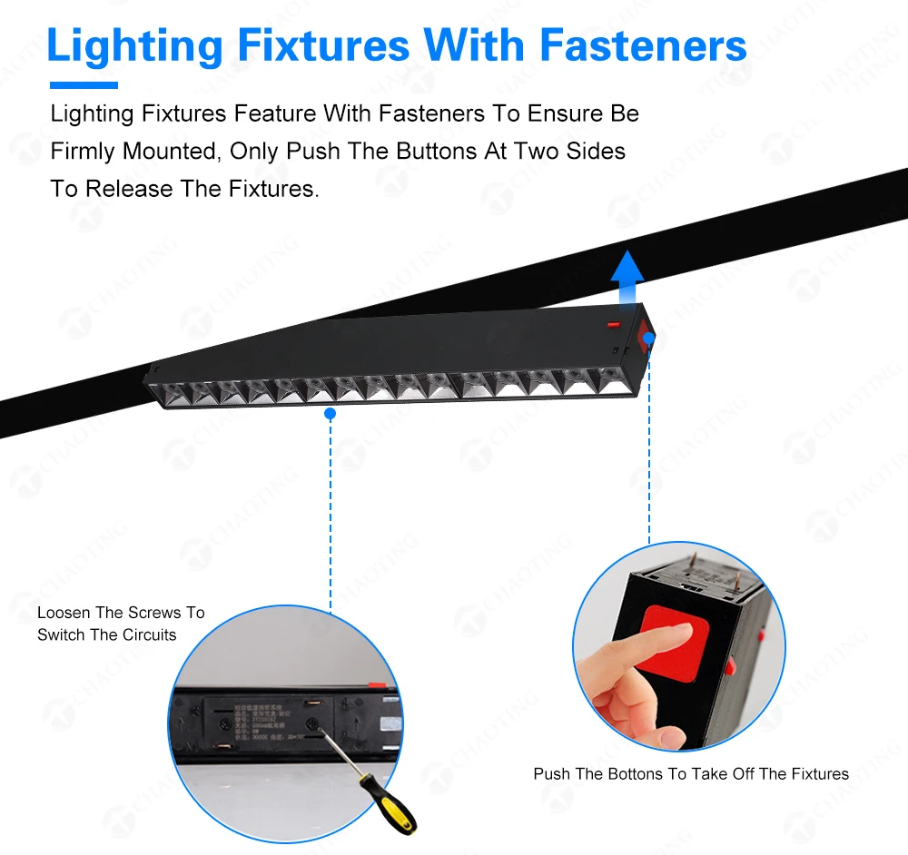 Beam Angle Adjustable LED Tracklight Surface Mounted 8W 10W 25W 30W 35W 40W 45W Aluminum Rail COB LED Track Light With Track Bar