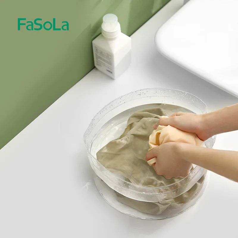 FaSoLa Outdoor Storage Bins Portable Transparent Collapsible Wash Basin Folding Dish Tub Sink for Dishing Fruit Camping Hiking
