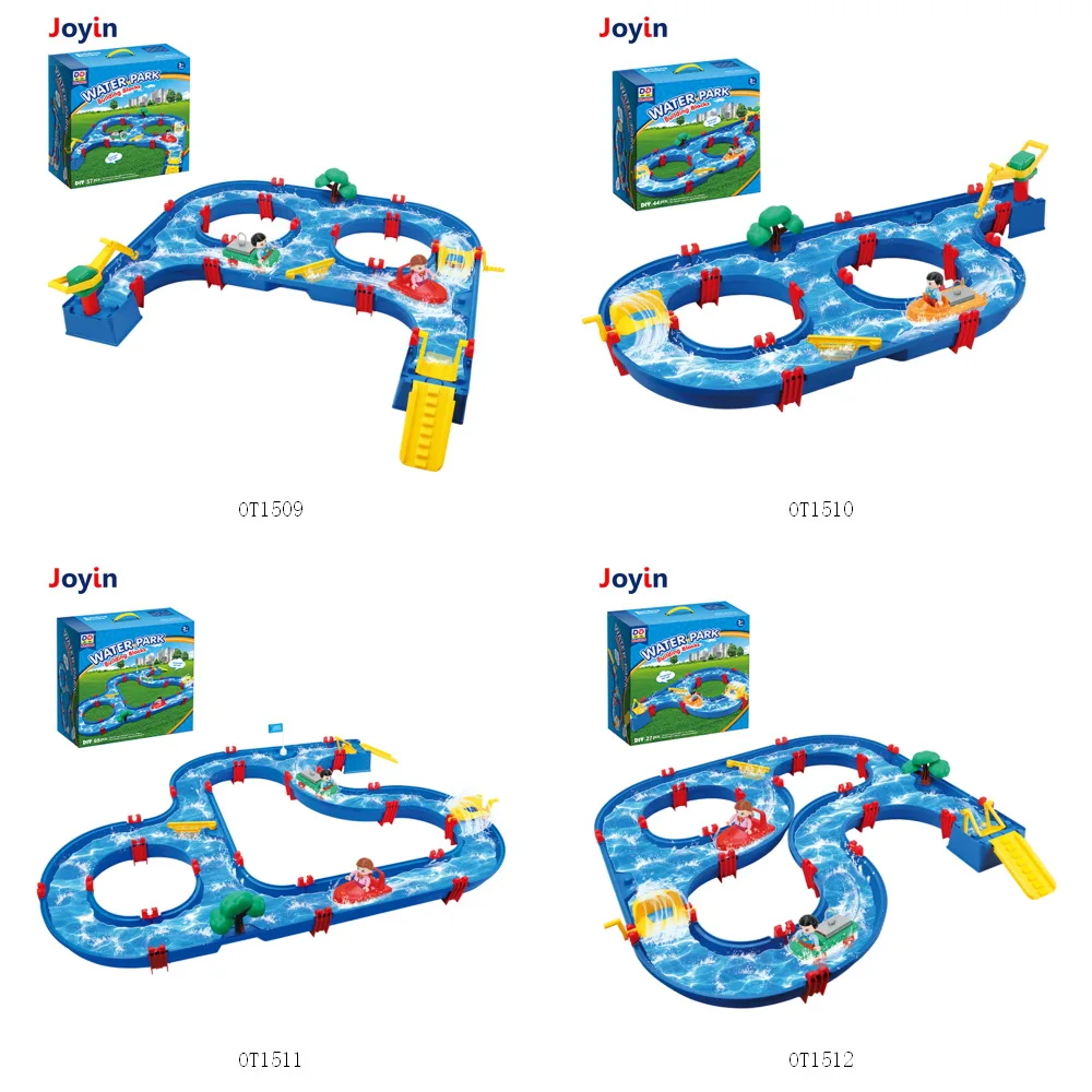 Aqua Water Play set Waterway Toy for Kids Starter Set Water Play Tables for Children with Boat 27 PCS
