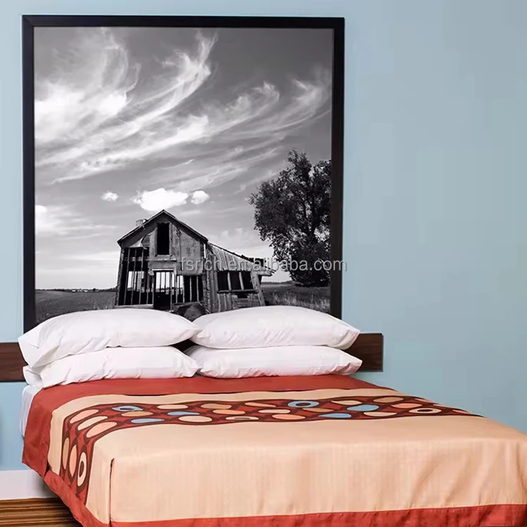 Factory Custom Hd Prints Modern Luxury Style King Queen Size Hotel Bedroom Super 8 Hotel Room Painting Picture Wall Art Artworks
