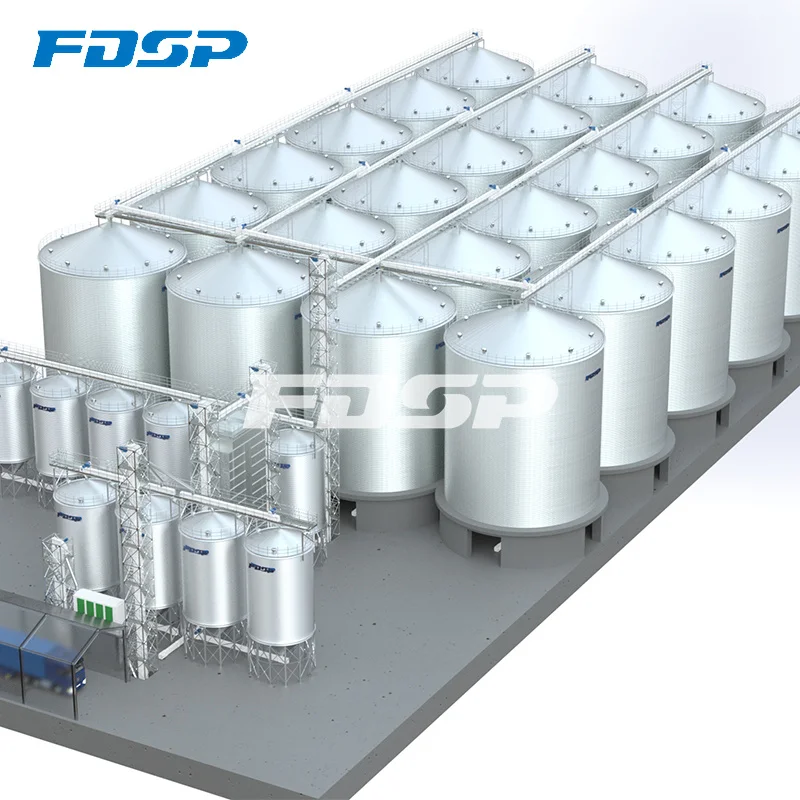 Port industry large quantity 24 pcs silo for wheat corn sunflower