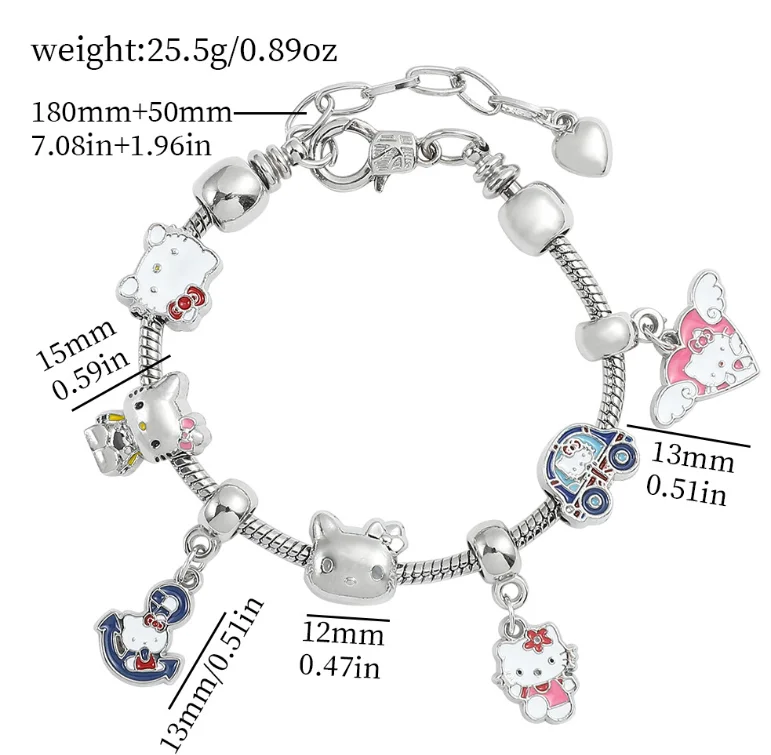 Cute cat mom slap bracelet  italian charm bracelet cat handmade bracelet jewelry for girls