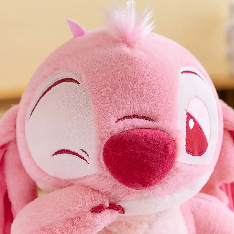 New cherry blossom doll Stitch plush toy Pink Stitch bear doll girl companion throw pillow