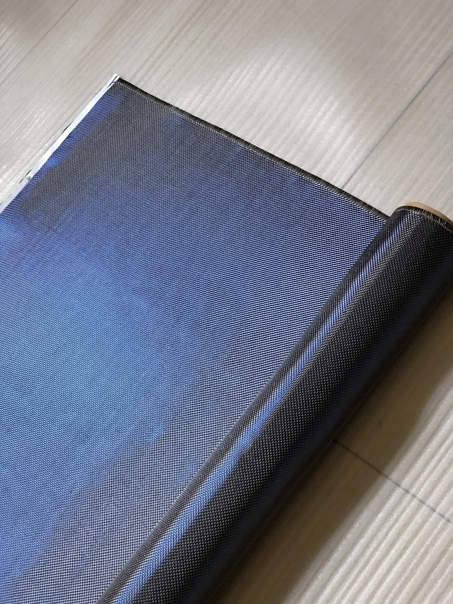 Best Quality Carbon Aramid Fiber Mixed Weaving Cloth Glitter Blue Carbon Fiber Custom Carbon Fiber Fabric