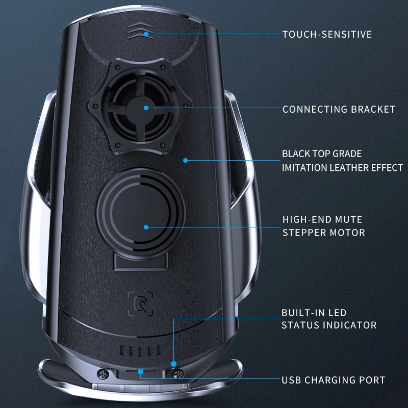  Автоматическая Q3 10W USB с магнитными разъемами для инфракрасный датчик держатель телефона Qi автомобильное беспроводное быстрое зарядное устройство