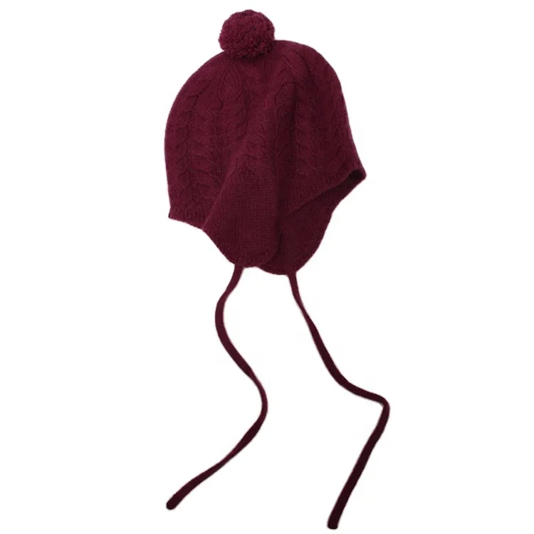 Младенцев и детей пред дошкольного возраста, носки на зиму для девочек, мальчиков, новорожденных, кабель вязаная из чистого кашемира помпоном шапка бини капот с галстуком-бабочкой аксессуар