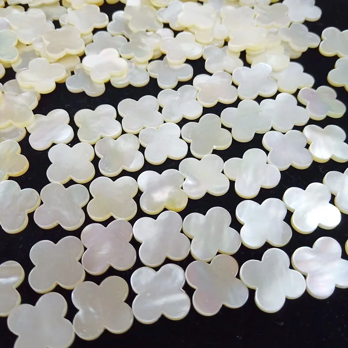 YuyingGems High Quality MOP Four leaf clover 10-18mm Natural mother of pearl sheet