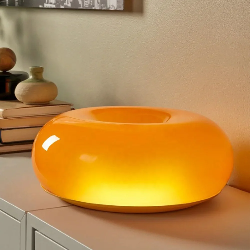 Modern design Orange touch dimming Glass led desk decor light table lamp decorative lights for home