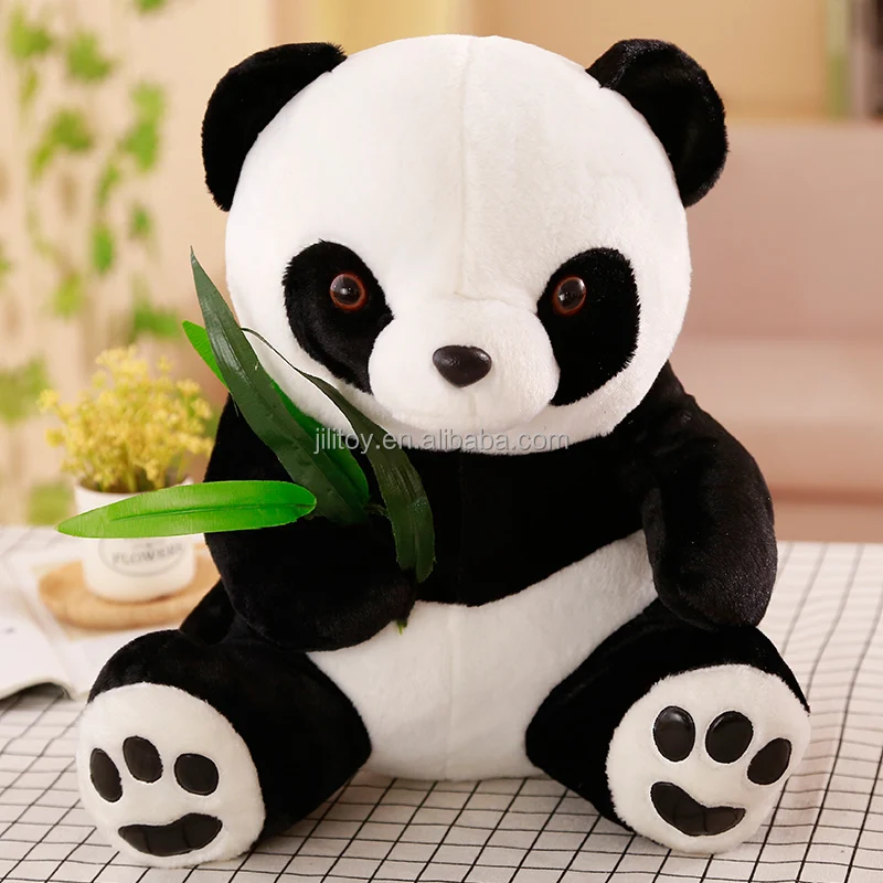 wholesale 9.8inch kawaii panda plush soft toy custom small cute stuffed animals toys panda with baby