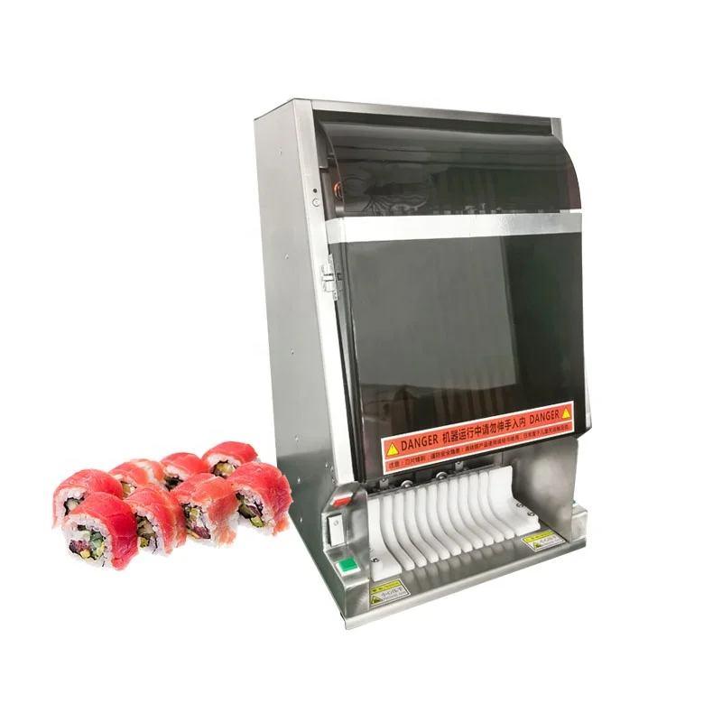 New Upgraded Automatic Kimbap Slicing Machine California Roll Maki Sushi Cutter