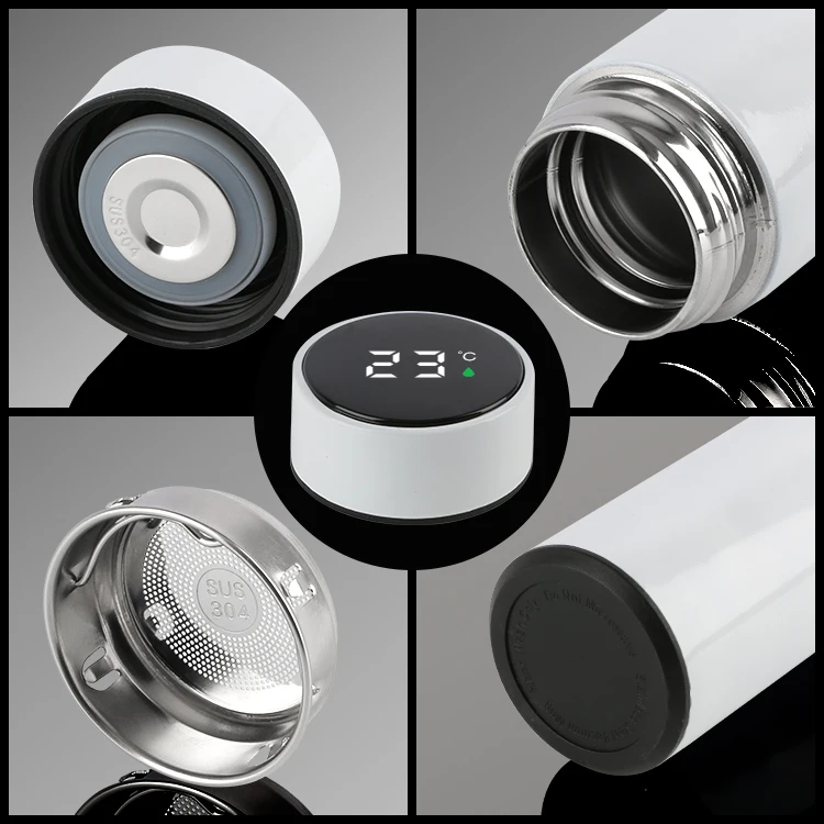 Ailingalaxy 500ml led temperature display thermos bottle with temperature sensor wireless