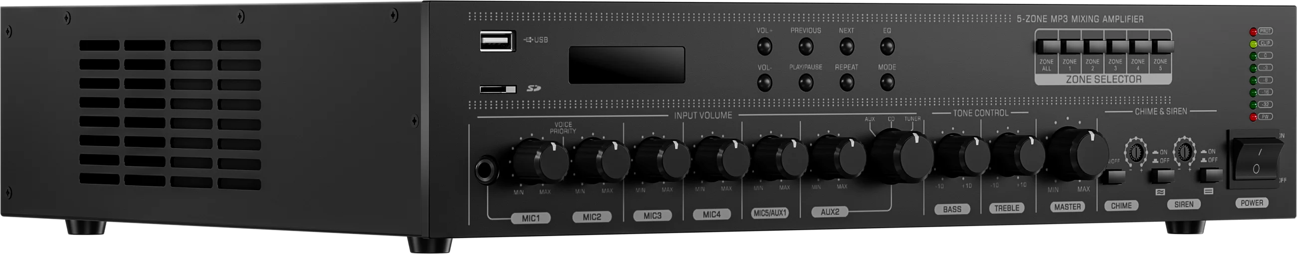 RH-AUDIO Audio Amplifier with USB Port for BGM System