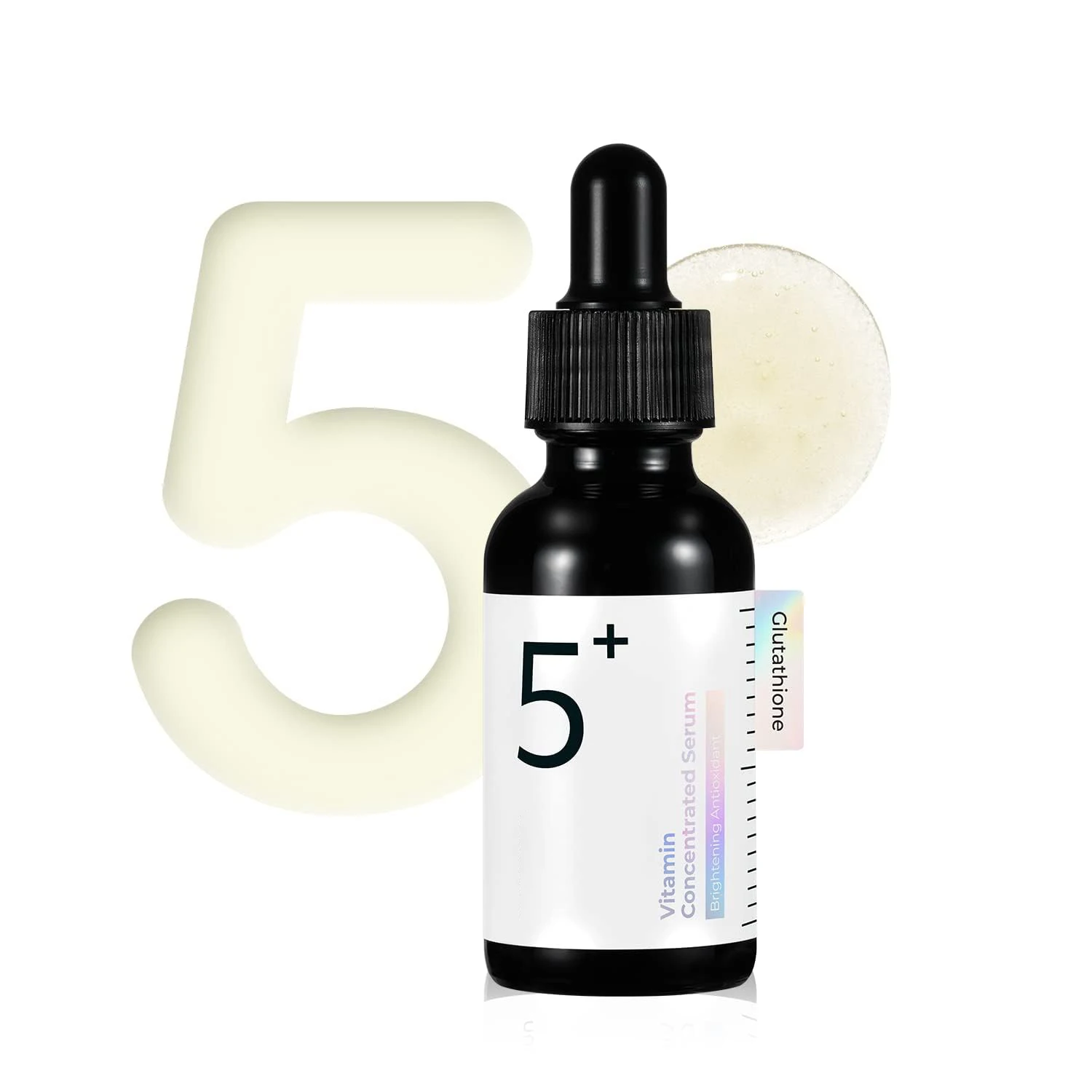No.5+ Vitamin Concentrate Serum | Glutathione, Vitamin C Even Skin Tone | Suitable for Sensitive Skin, Korean Skincare