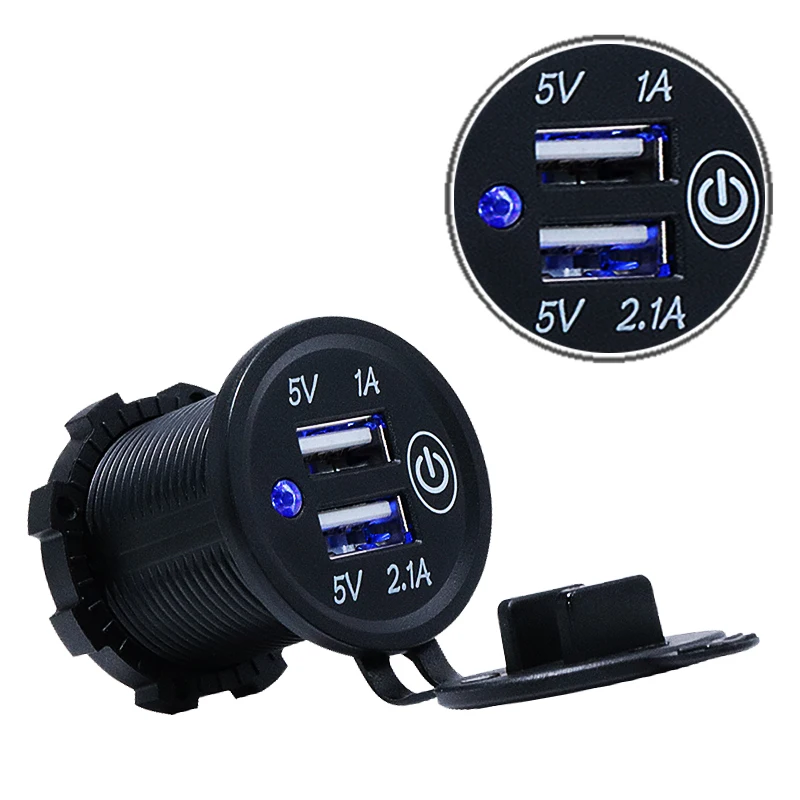 Mobile Car Chargers Fast Charging KWG-P1S Pd Dual Twin USB Car Charger For Mobile Phone