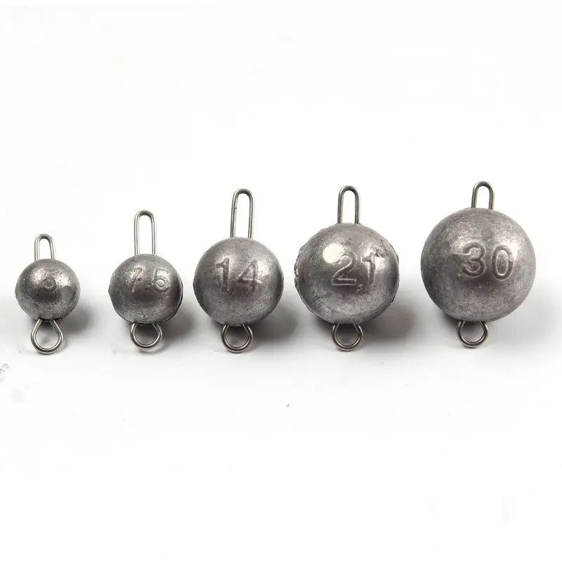 5g-30g Round With Ring Lead Weight Sinkers Fishing Tackle Accessories Tungsten Bead Jig Cheburashka Sinker Peso Pesca