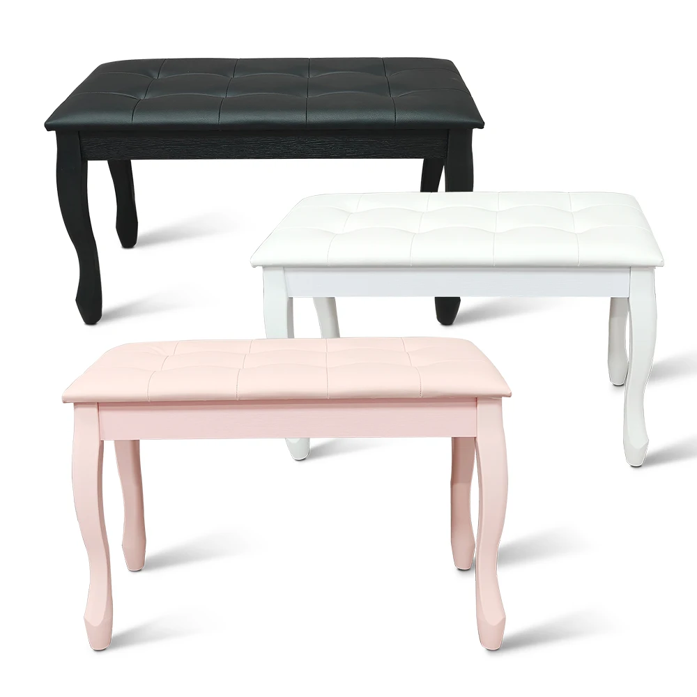 Factory Direct Double Bench Piano Stool Two-Person Stool Piano Chair Keyboard Stool Piano Keyboard Bench Leather W/ Storage