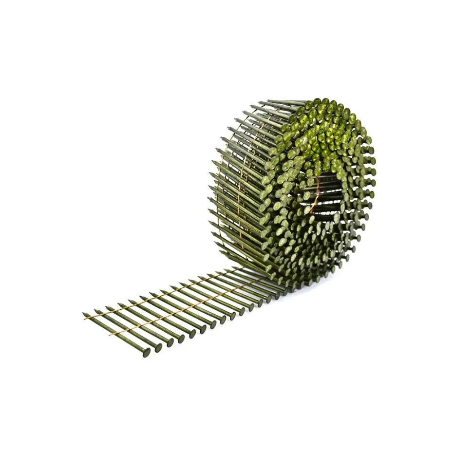 Ex-factory price Cu-al electrogalvanized length 25-100mm coil roofing nails