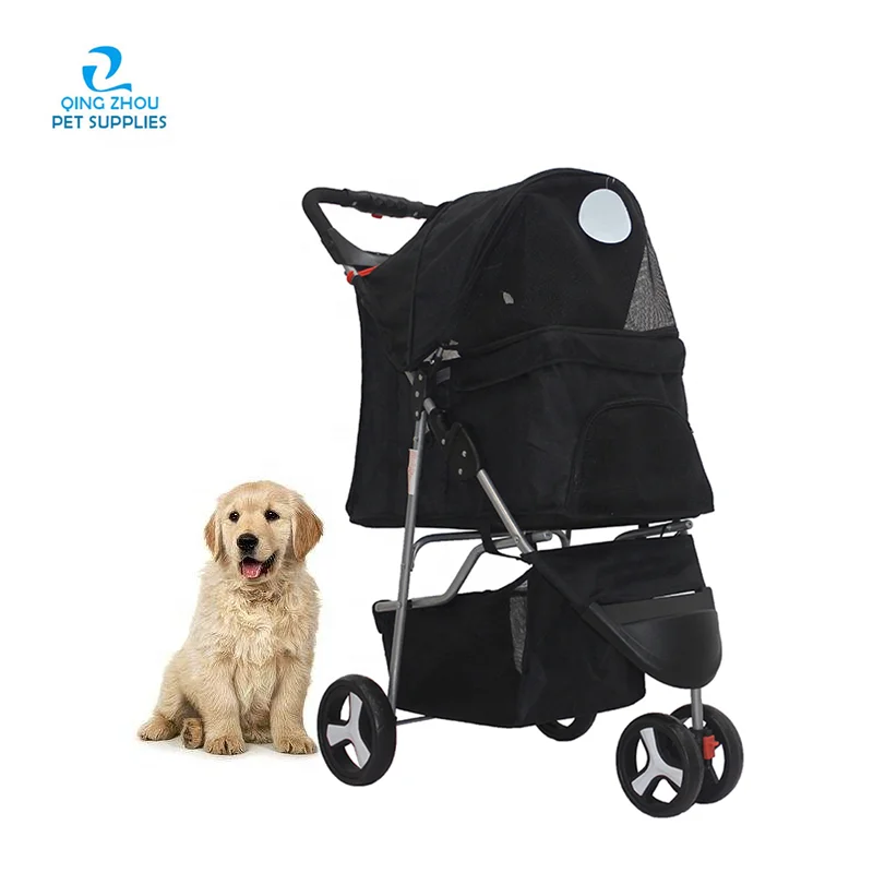 Carrito Para Perro Easy Walk Folding Travel Pet Trolley Cat Cart Carrier With 3 Wheels For Medium Dogs Luxury Dog Pet Strollers