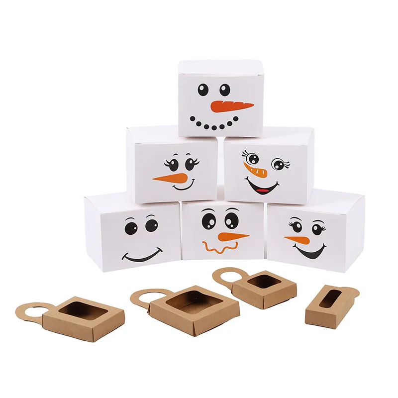 Christmas Theme Packing Box Decorate the Venue Set up a Dinner Venue Decoration Christmas Snowman Packaging Box