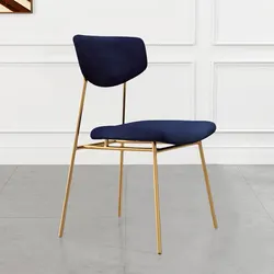 Luxury Nordic Velvet Customized Dining Room Restaurant Furniture Stainless Steel Dining Chair Home Furniture Modern