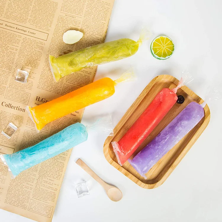 Transparent Frozen Yogurt Liquid Package Custom Printed Ice Popsicle Packaging Bags