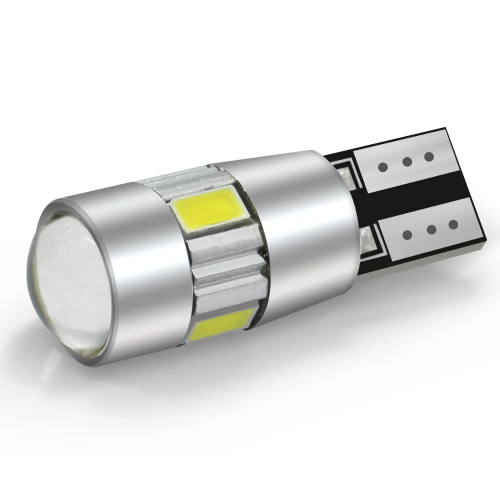 t10 5w5 canbus car lens led dome light auto bulb socket 194 W5W 6 SMD 5630 5730 No Error auto interior led lights reading lamp