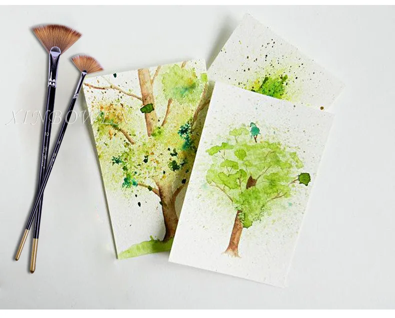 Xinbowen  nylon paint brush Silver metal brush wood print any customized logo watercolor&oil painting art supplies