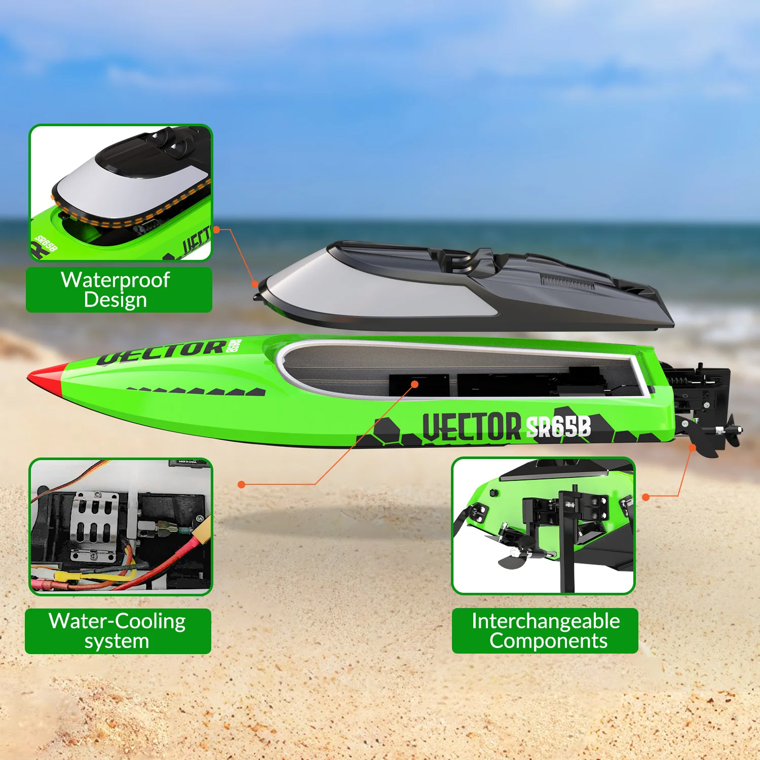 Volantex Manufacturer Wholesale Fast ABS RTR 2.4GHz Waterproof RC Boat Ideal Toy Gift for Kids, Wholesale Offer