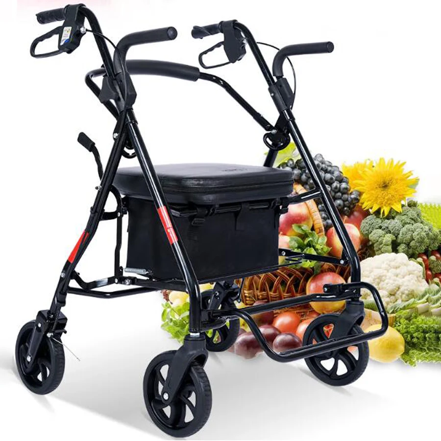 High Quality Elderly adjustable folding aluminium walker rollator for adults