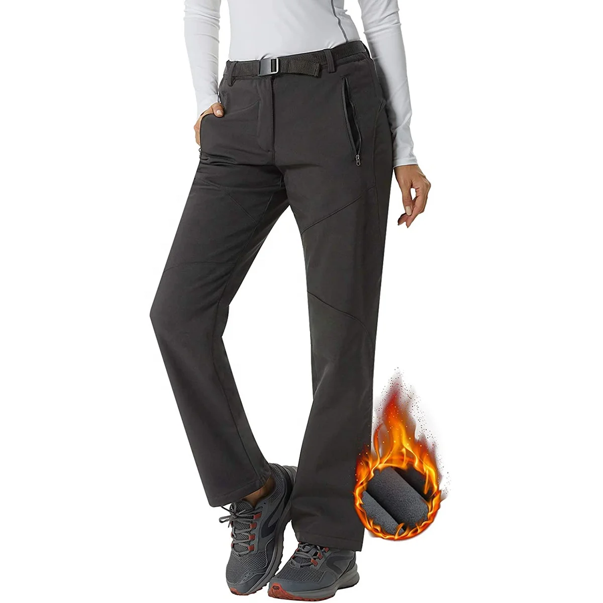 Outdoor Pants Waterproof Softshell Trousers for Women Stretch Camping Skiing Hiking Pants